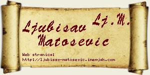 Ljubisav Matošević vizit kartica